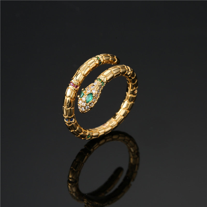 Fashion Gold Color Snake Ring For Women