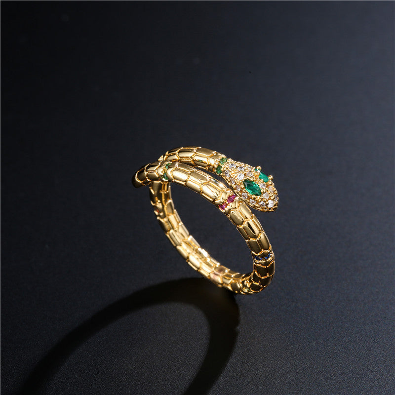 Fashion Gold Color Snake Ring For Women