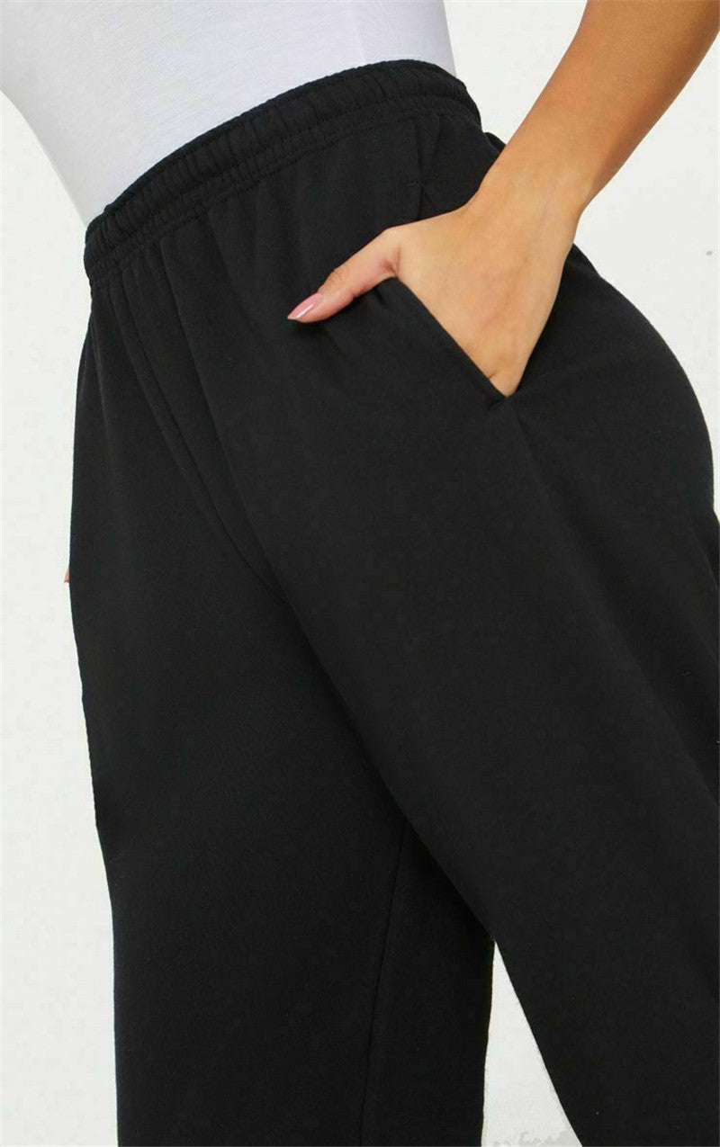 Pure Color Plus Velvet Casual Loose Trousers