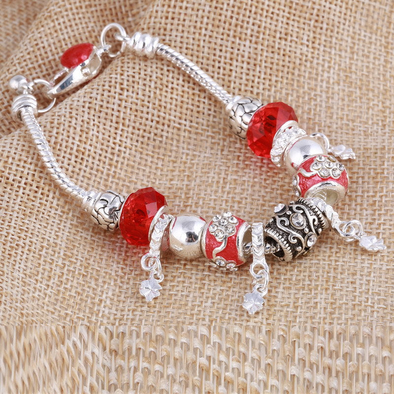 Alloy Four-leaf Pendant Bracelet