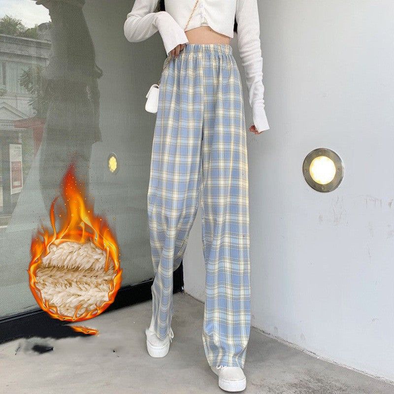 Autumn And Winter Padded Thickening High Waist Pants