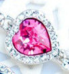 Heart-shaped Crystal Diamond Bracelet