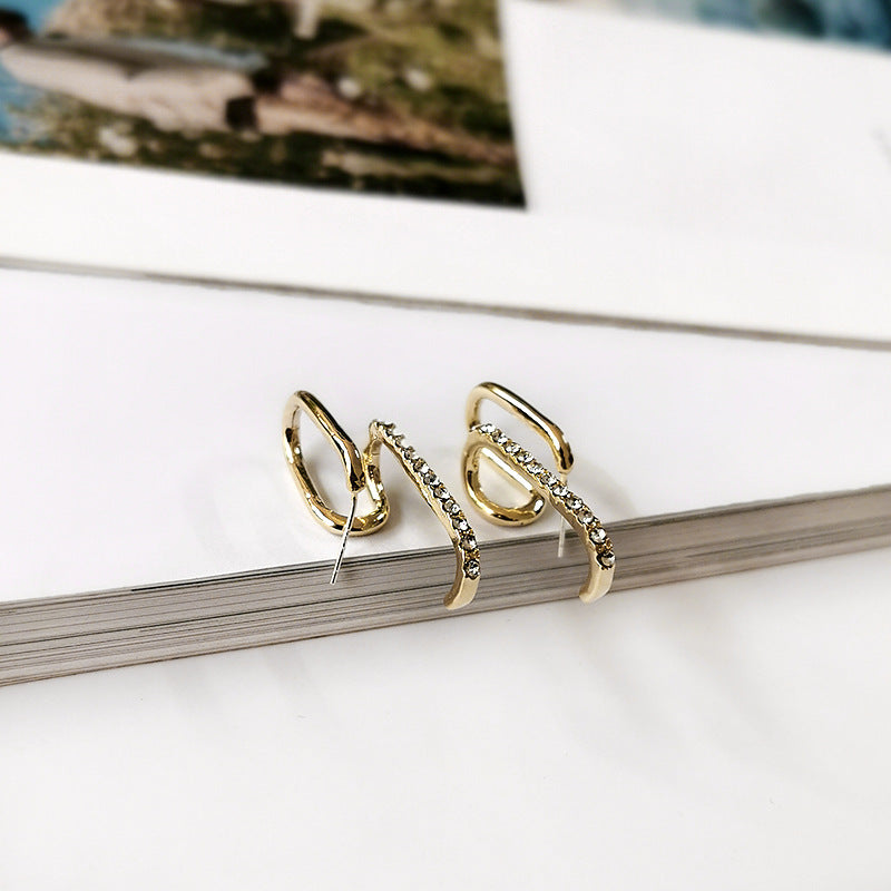 Geometric Zircon Earrings
