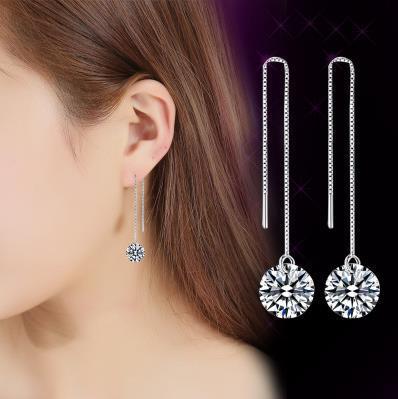 Fringed light earrings