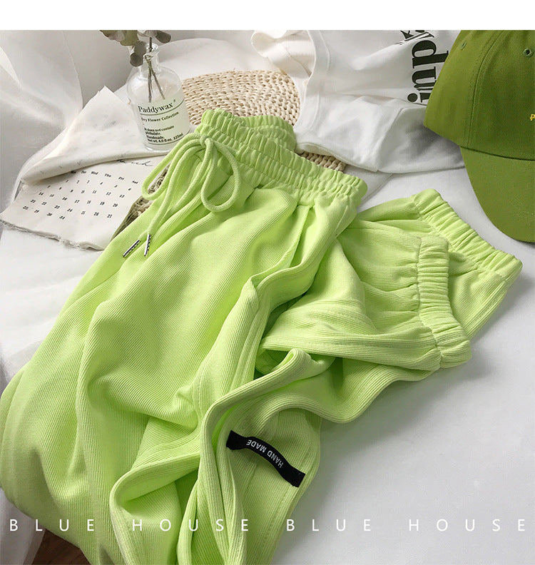 Candy Bright Color Loose Casual Pants