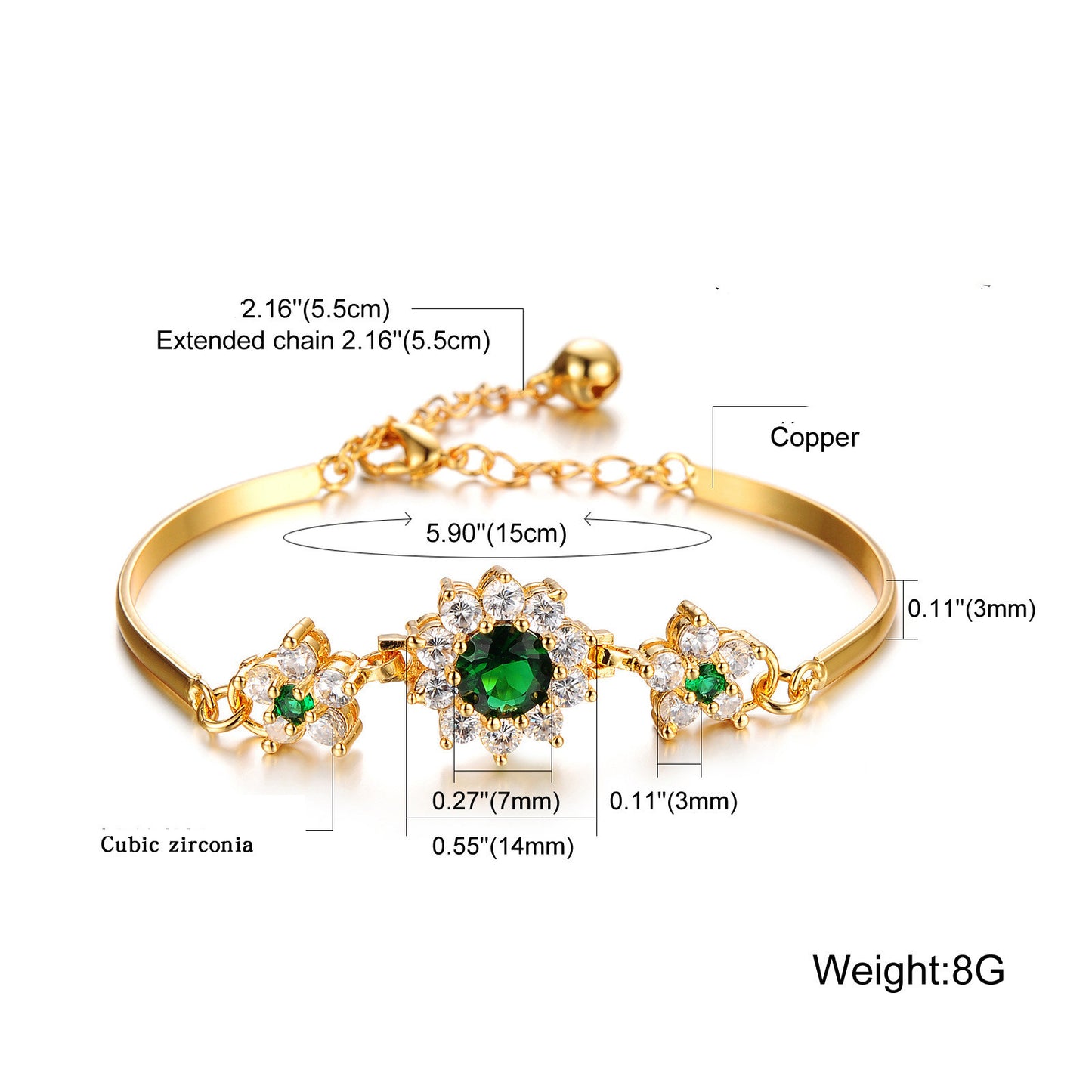 Shiny Zircon Bracelet