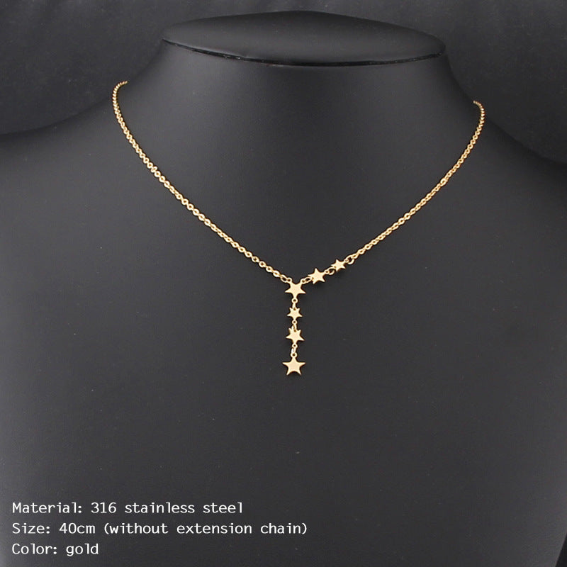 Cross Bead Clavicle Chain