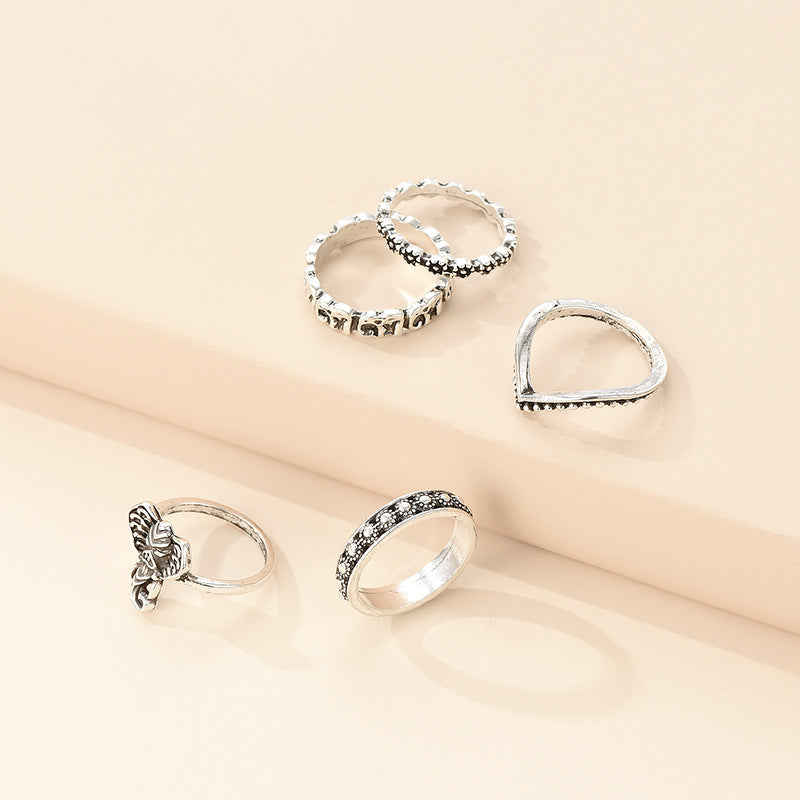 Fashion Retro Geometric Hollow Flower Moon Flower