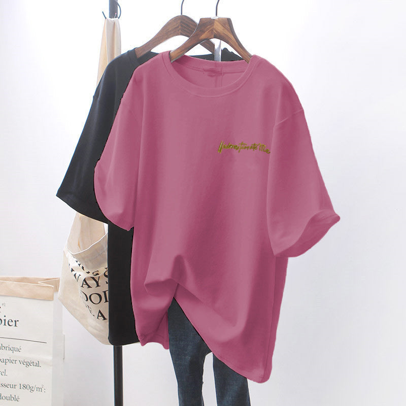 Design Sense Niche Clothes Chic White Loose Short-sleeved T-shirt