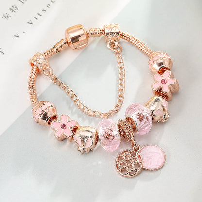 Love Geometric Rose Gold Bracelet