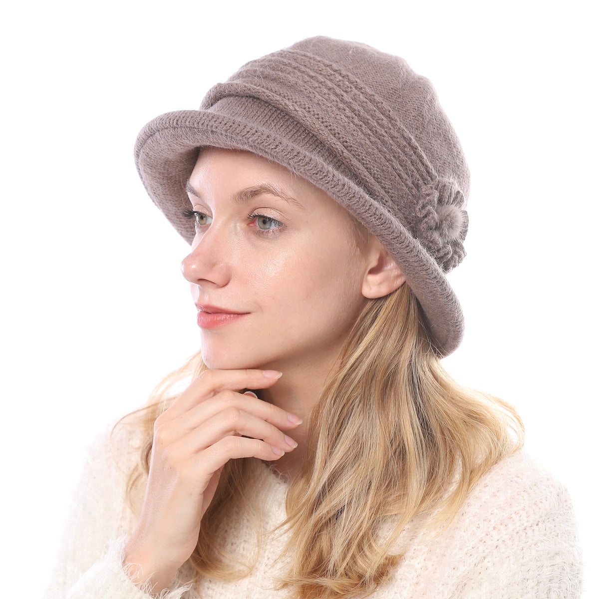 Fashion Knitted Thicken Warm Mother Hat