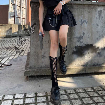 Cross Straps Over-the-knee Socks