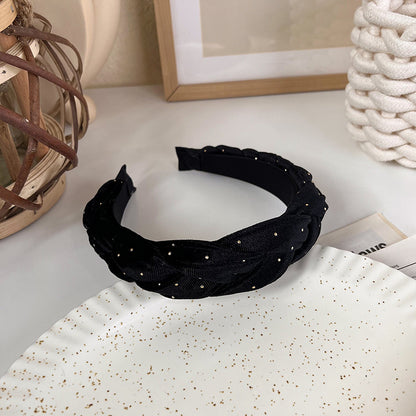 Vintage Velvet Pearl Twist Headband