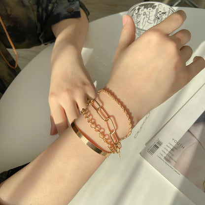 Four-Piece Alloy Bracelet