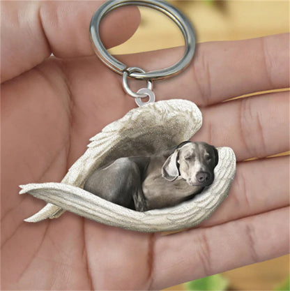 Sleeping Angel Pet Keychain