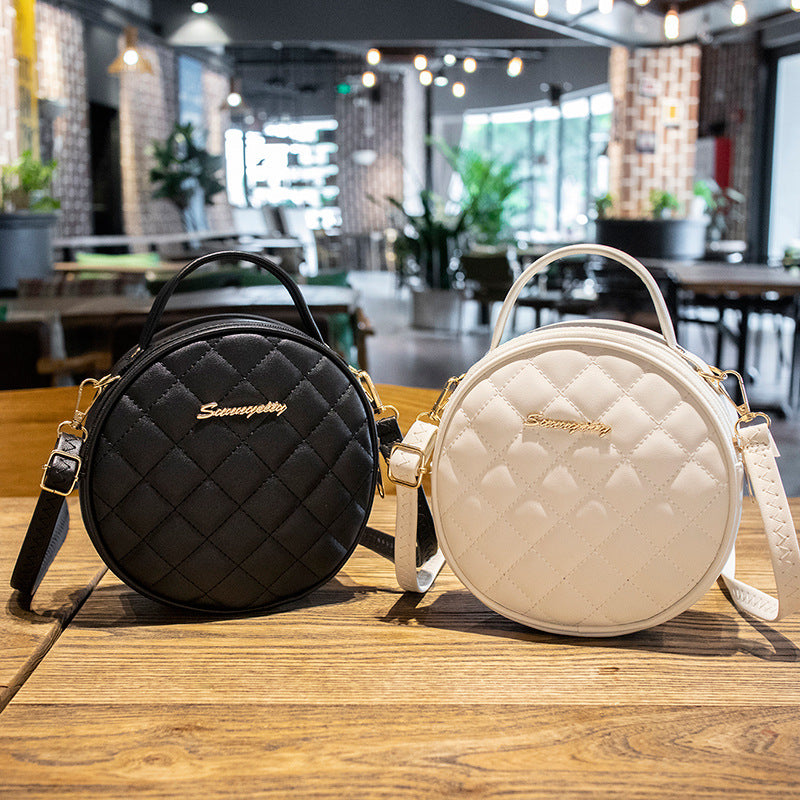 One-shoulder Small Round Bag