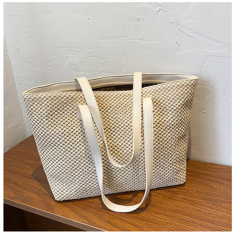 Woven One Shoulder Underarm Fashionable Simple Tote Bag