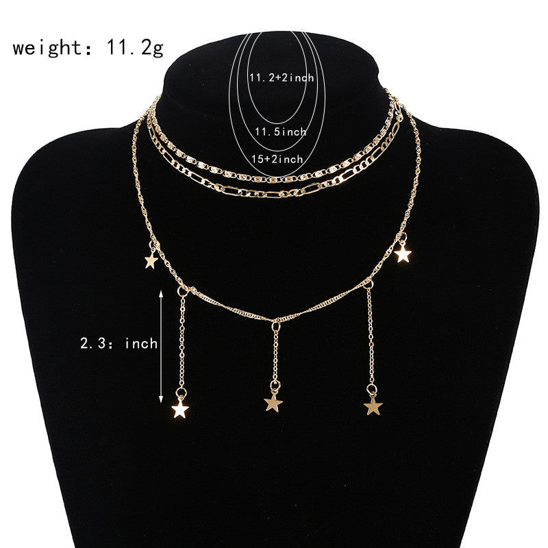 Star Pendant Alloy Necklace