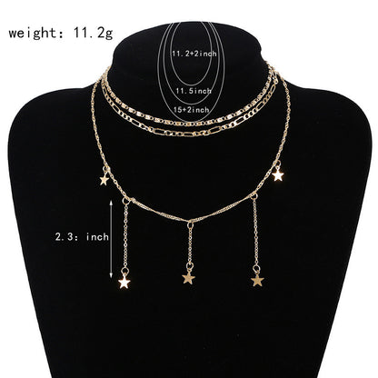 Star Pendant Alloy Necklace