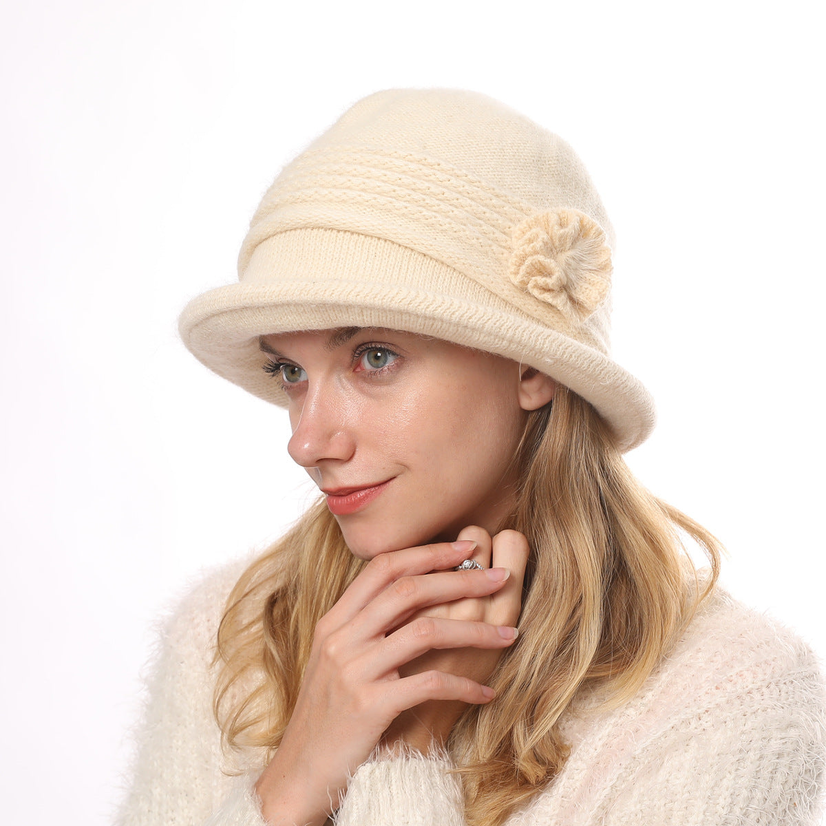 Fashion Knitted Thicken Warm Mother Hat