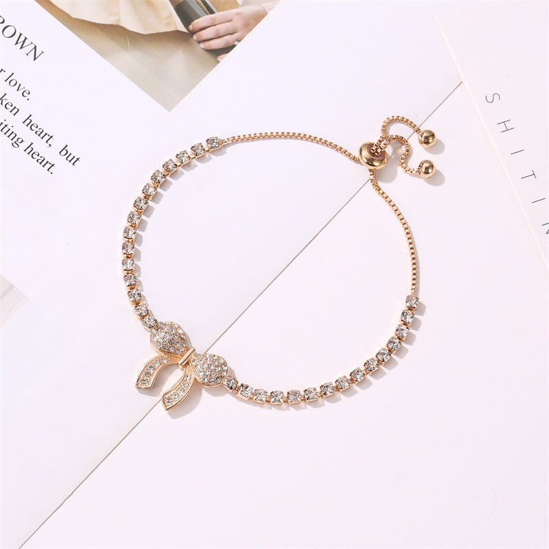 Sweet and full diamond butterfly bracelet