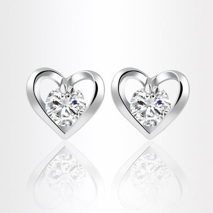 love metal heart earrings