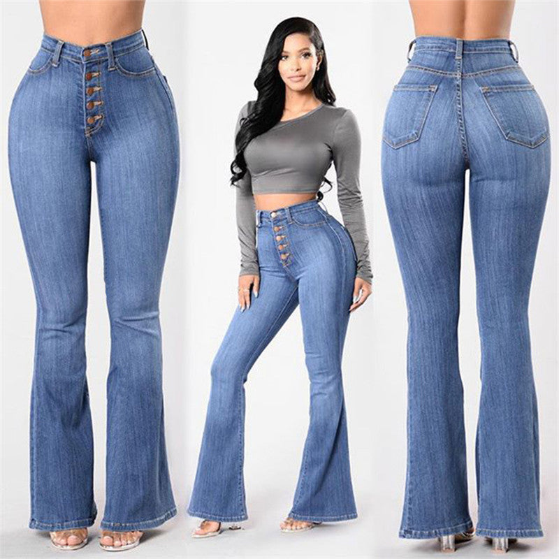 high waist stretch jeans