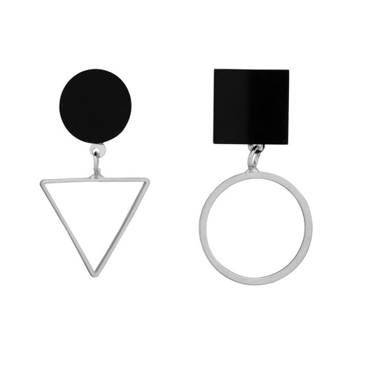 Asymmetric Geometric Triangle Earrings