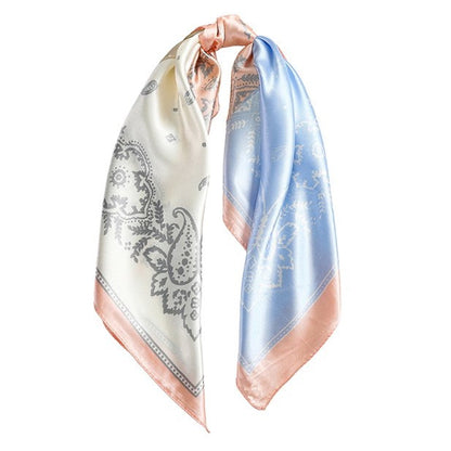 Fashion Color Matching Printed Hair Scarf