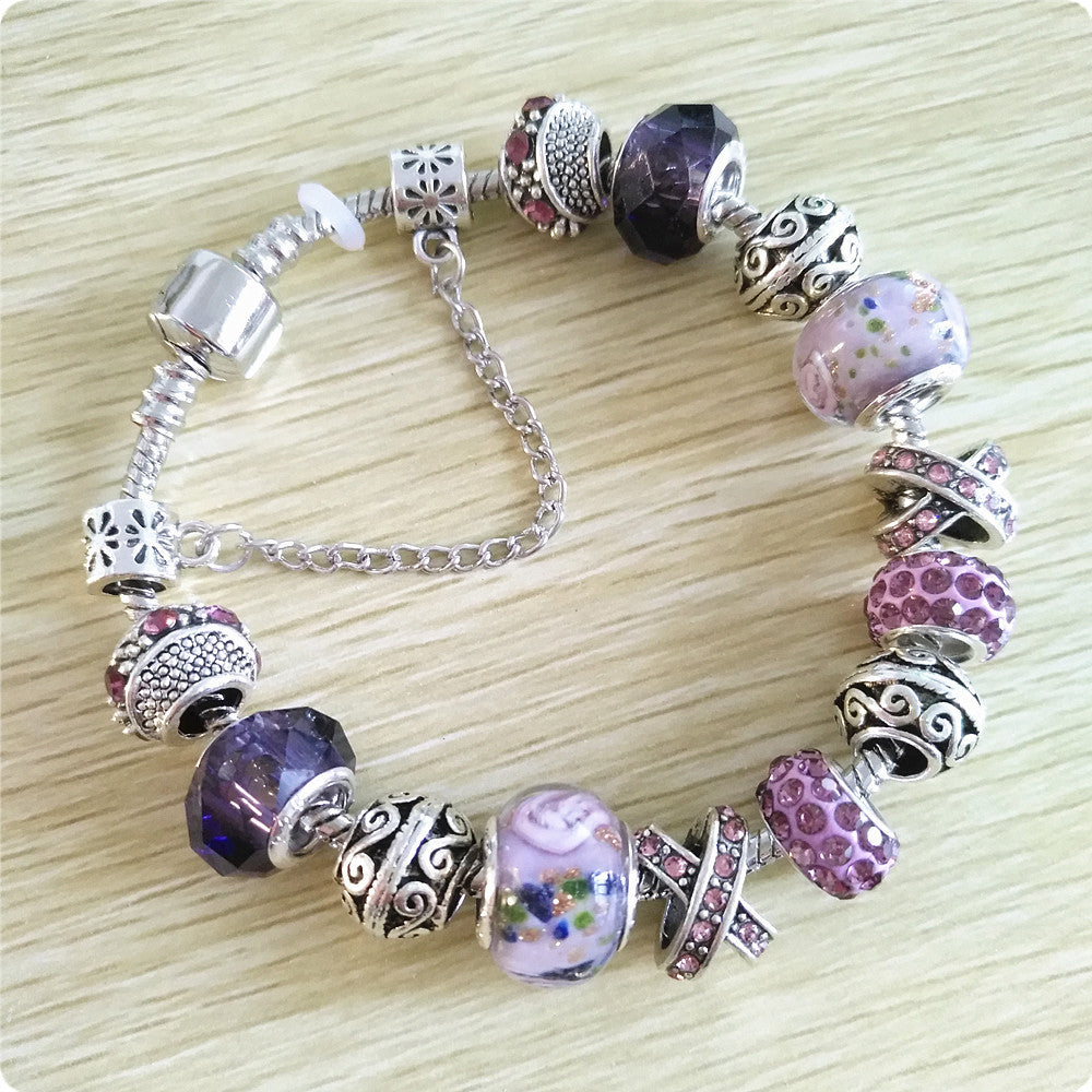 Handmade glass crystal bracelet