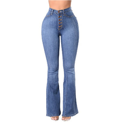 high waist stretch jeans