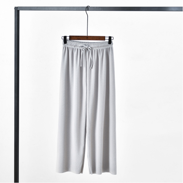 Ice silk wide leg pants