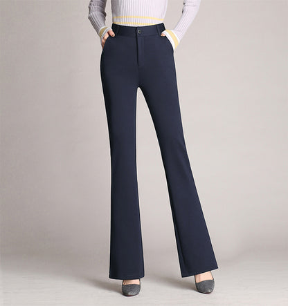 Straight High Waist Work Pants Trousers