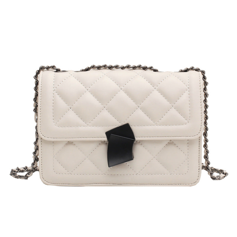 trendy fashion texture bag one-shoulder small square bag