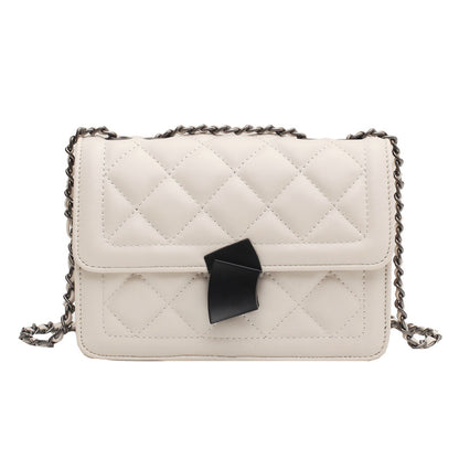 trendy fashion texture bag one-shoulder small square bag