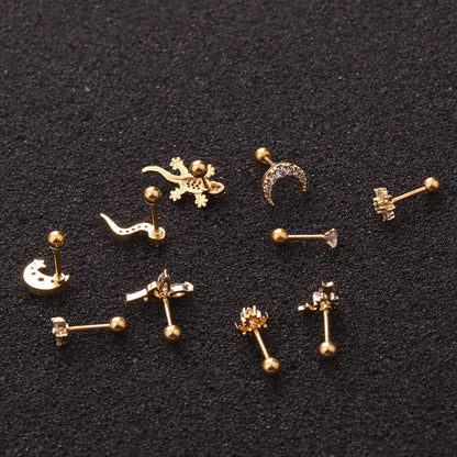 Golden Stud Earrings