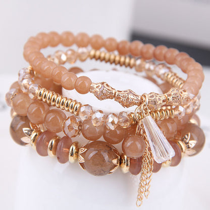 Bohemian Multilayer Multicolor Acrylic Beads Bracelet