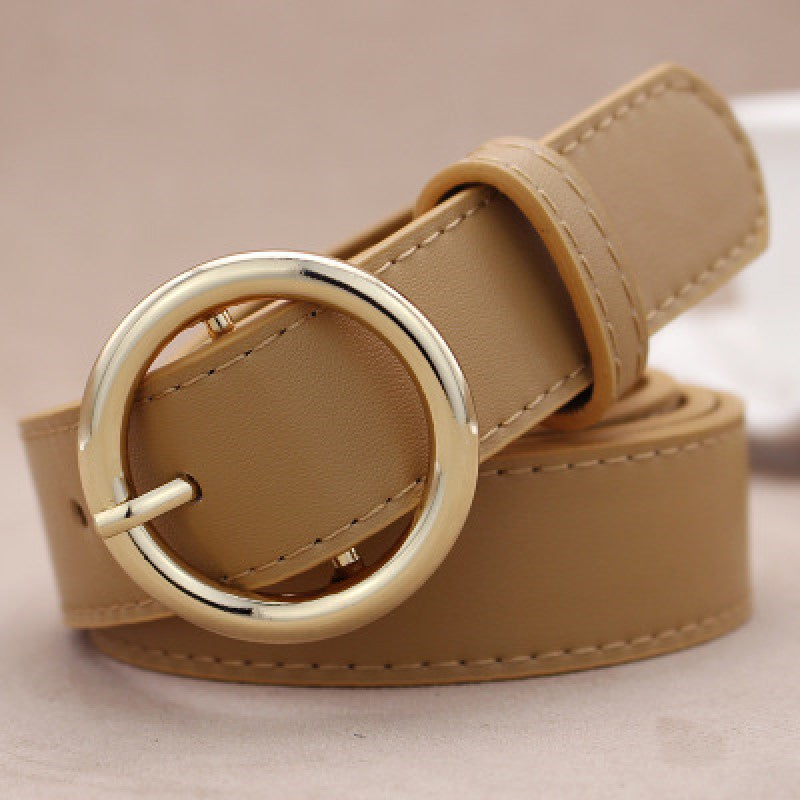 Alloy versatile round buckle belt