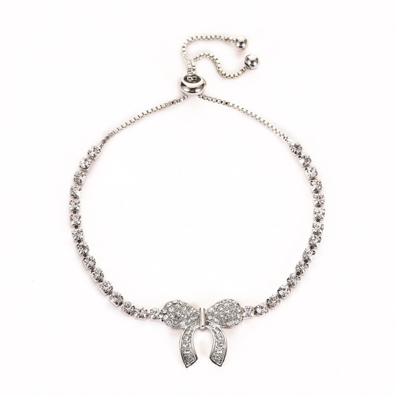 Sweet and full diamond butterfly bracelet