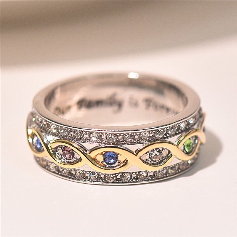 Full Diamond Two-Tone Ring