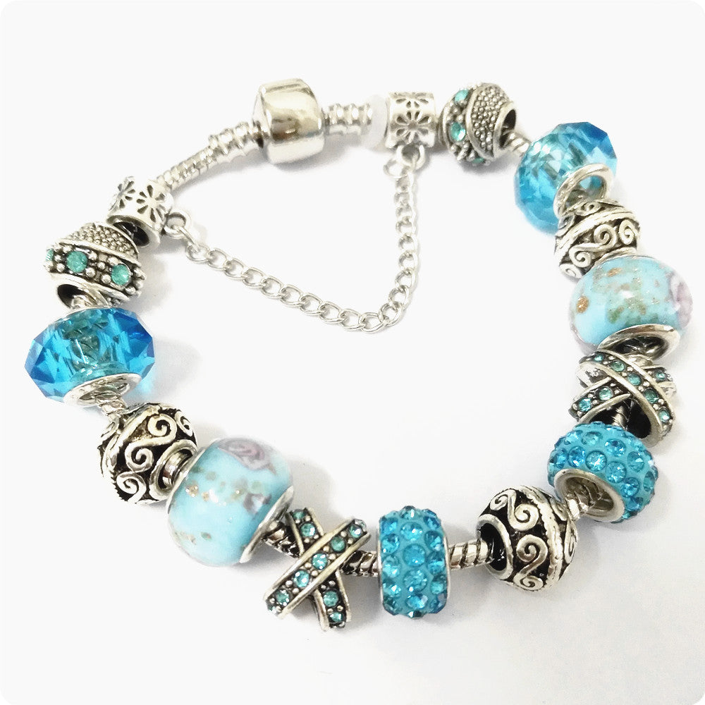 Handmade glass crystal bracelet