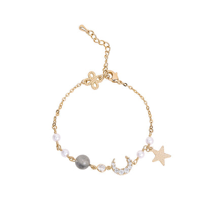 Ladies Star Moon Bracelet