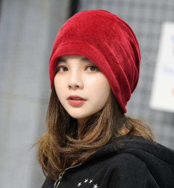 Autumn and winter new plush head cap