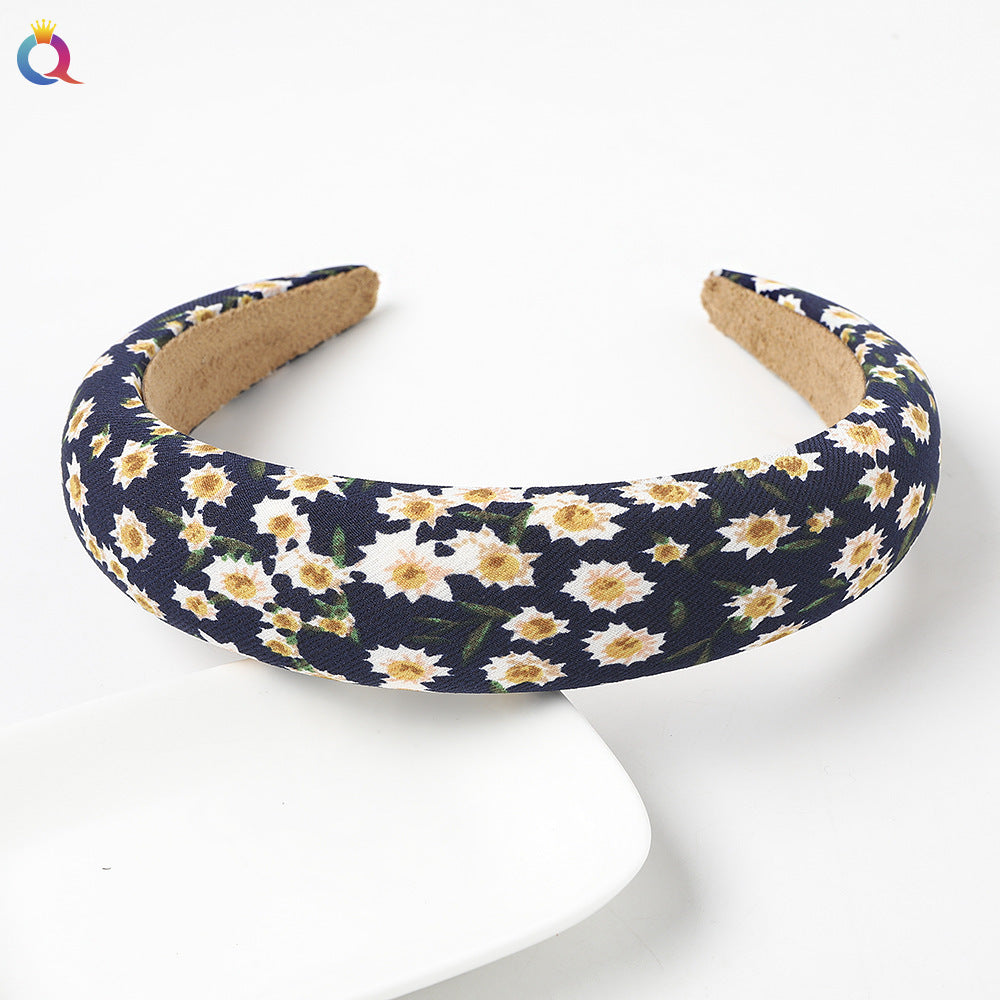 Thickened Sponge Floral Headband Daisy Fabric Headband