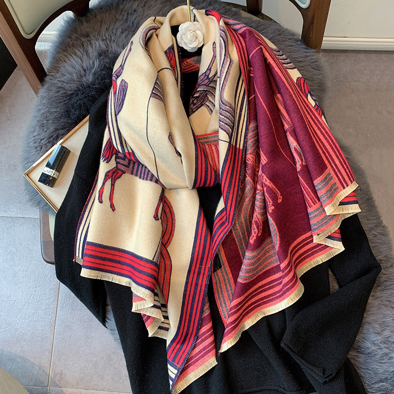 Double-sided thickened scarve