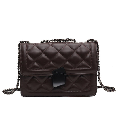 trendy fashion texture bag one-shoulder small square bag