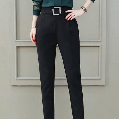 Fashion High Waist Elastic Suit Harem Pants