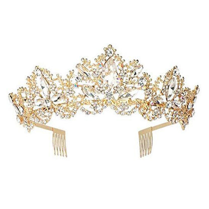 Baroque Exquisite Crown Bridal Light Gold Crown