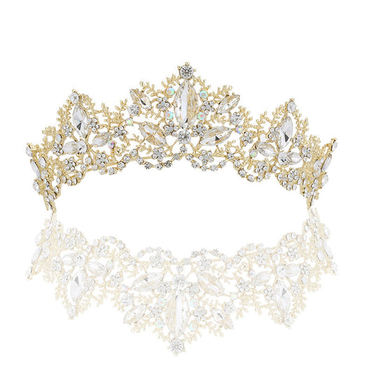 Baroque Exquisite Crown Bridal Light Gold Crown