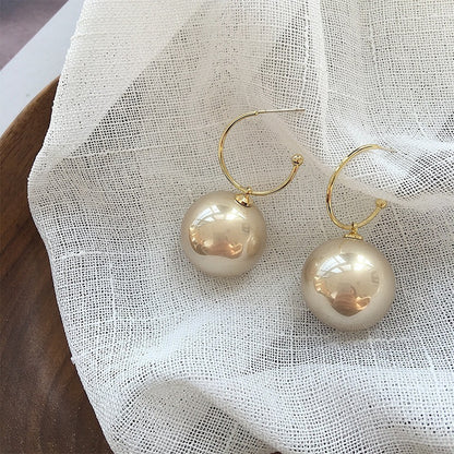 Silver Champagne Pearl Earrings